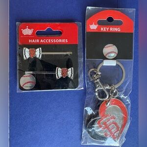 SF Giants Key chain and hair accessories
